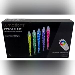 Lumations Color Blast  Remote Controlled LED Lights. Large Icicle LED. Motion.
